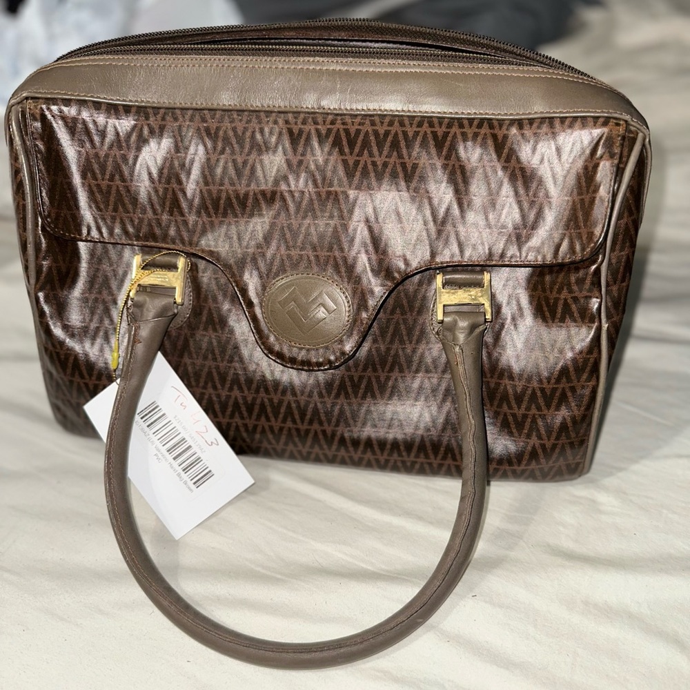 Vintage Mario Valentino monogram Boston handbag